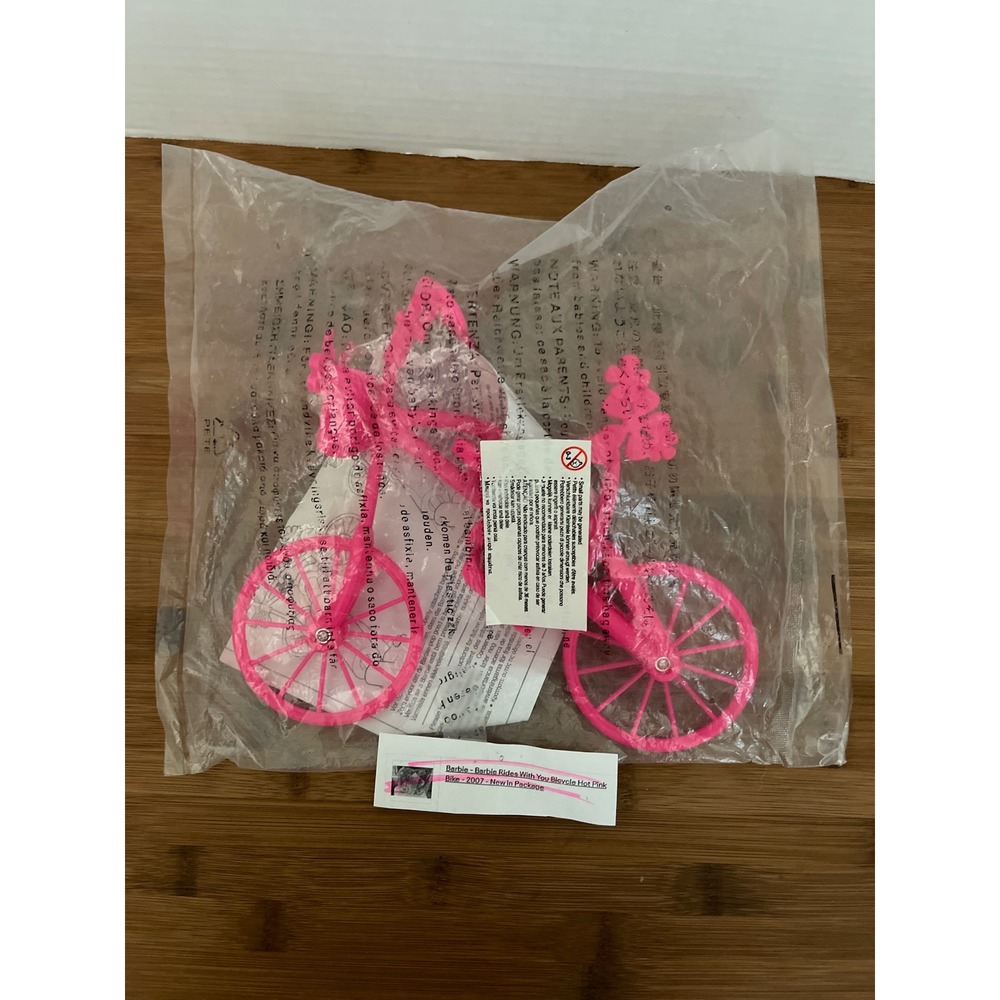 Barbie Rides With You Bicycle Hot Pink Bike 2007 New In Package